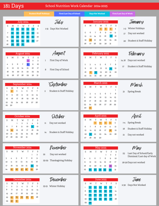 Employee Work Calendar - Dalton Public Schools