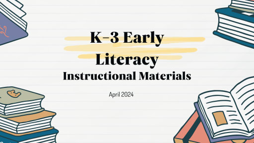 K-3 Early Literacy Instructional Materials Adoption - Park City 