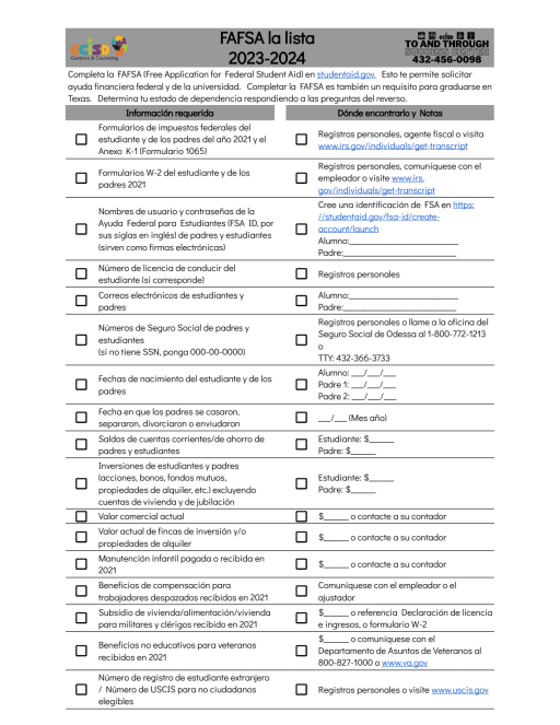 Fafsa Worksheet 2017 18 Spanish V1 Verification Worksheet Standard