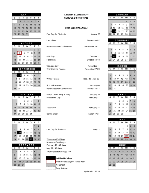 South Dakota State Academic Calendar 2025-25