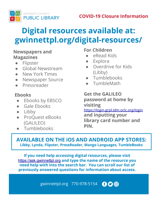Gwinnett County Public Library Digital Resources