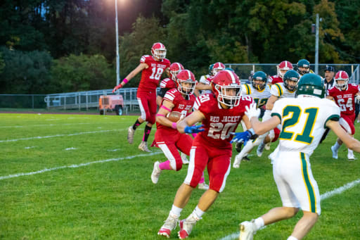 Red jacket baseball clearance