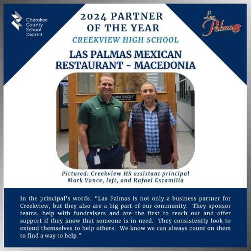 Meet a CCSD 2024 School Partner of the Year Las Palmas Mexican Restaurant Macedonia of Creekview High School Post Detail