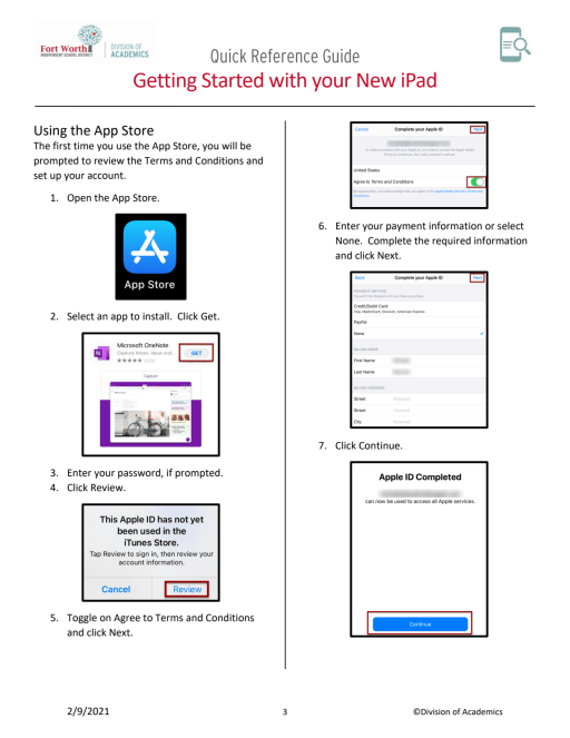 iPad App Store Terms and Conditions