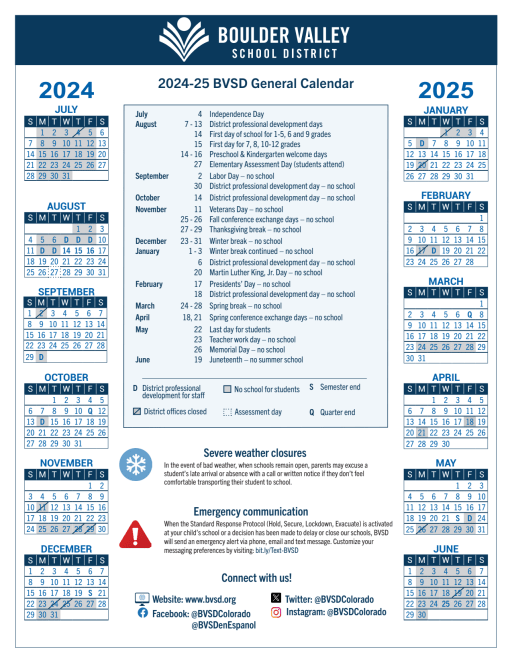 Bvsd Calendar 2025-25
