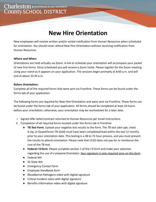 New Hire Information
