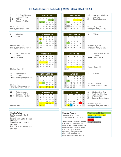 Dekalb County Schools 2025 Calendar