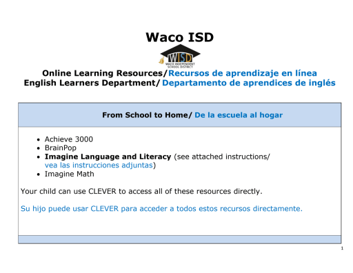 Bilingual-ESL Online Learning Resources