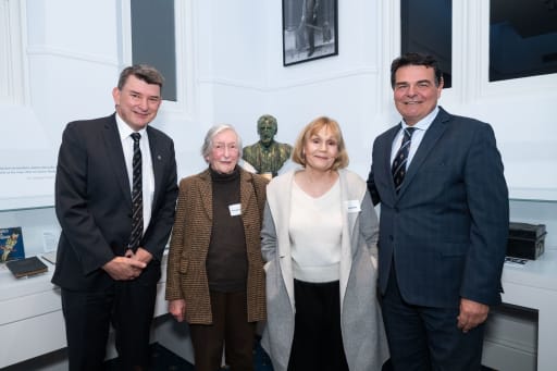 Chris Price, Pamela Barnett and Vivien Harris and Anthony Micallef