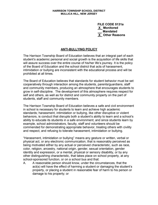 anti harassment policy pdf