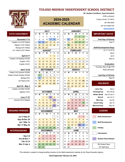 Midway Isd School Calendar 24 25 Printable 2025