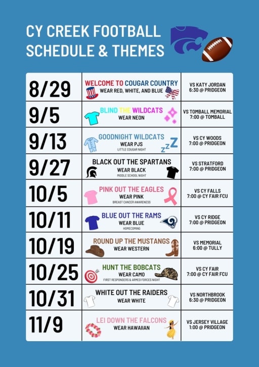 Cy Creek Calendar Post Page Cypress Creek High School