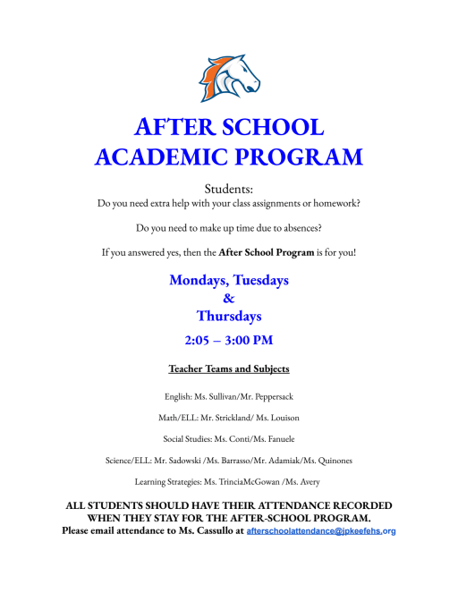 After School Program - Joseph P. Keefe Technical High School