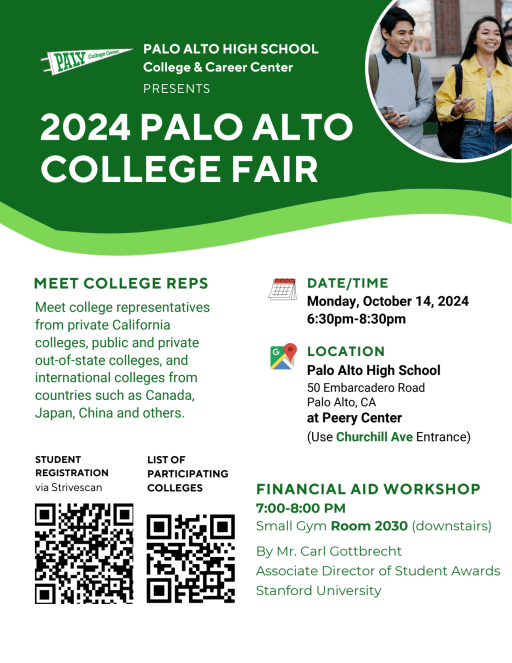 College Fair - Palo Alto High School