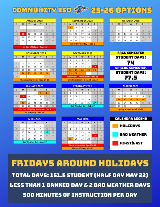 Pick Your Favorite Calendar for 2025-26! - Community Independent 