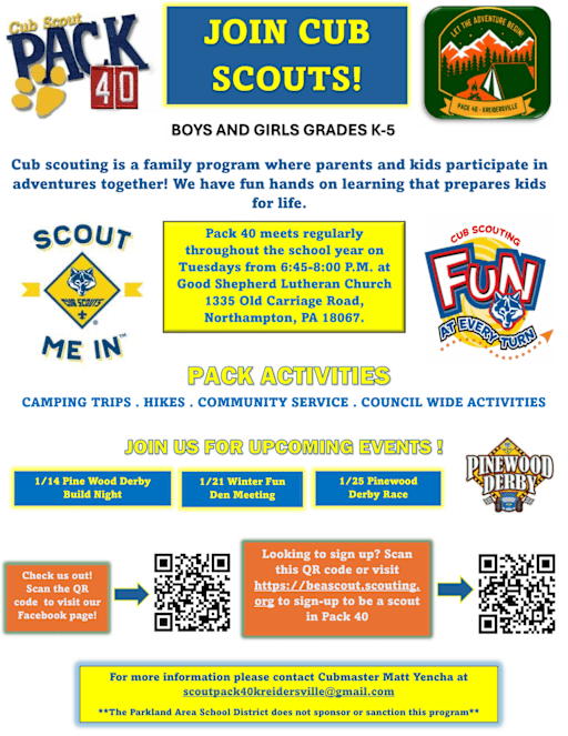 Community Events and Recreational Programs - Parkland School District