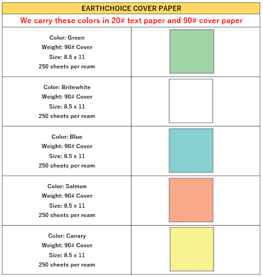Bright Color Chart Paper