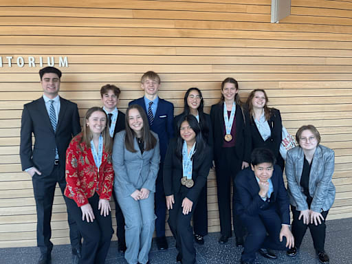 2024-25 HHS FBLA students and advisor at the SW Washington Regional Leadership Conference.