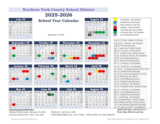 District Calendar - Northern York School District
