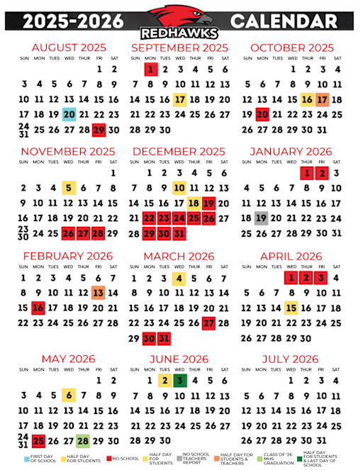 District Calendar - Marshall Public School District