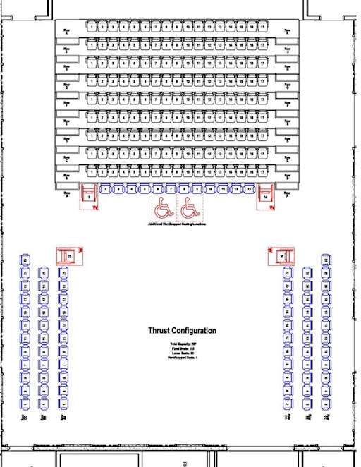 Thrust Theatre Layout
