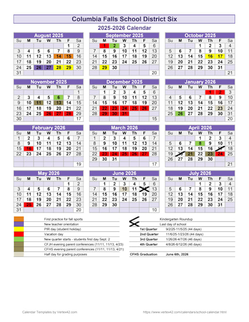 District Calendar - Columbia Falls Public Schools