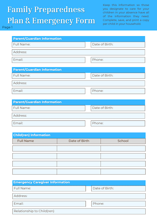 Family Emergency Preparedness Plan: Essential Steps to Stay Safe