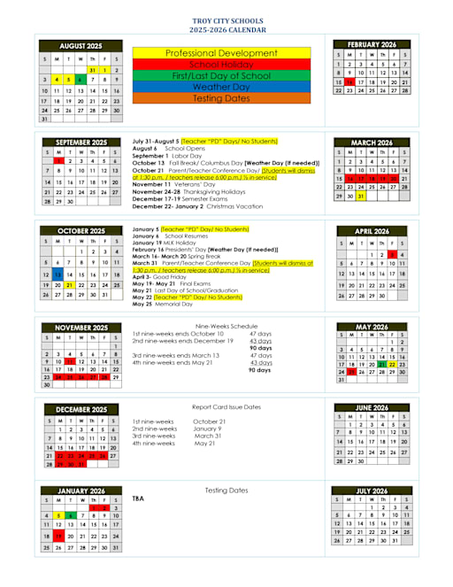 2024-2025 Academic Calendar