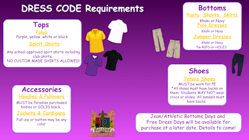 Dress Code - Paradise Elementary School Dress Code - Paradise Elementary School