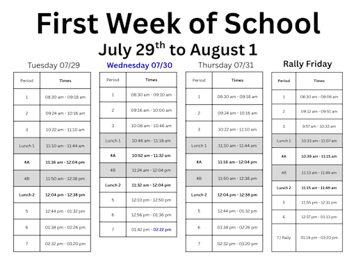 High School Student Schedule Administration Revamps Schedule For Next