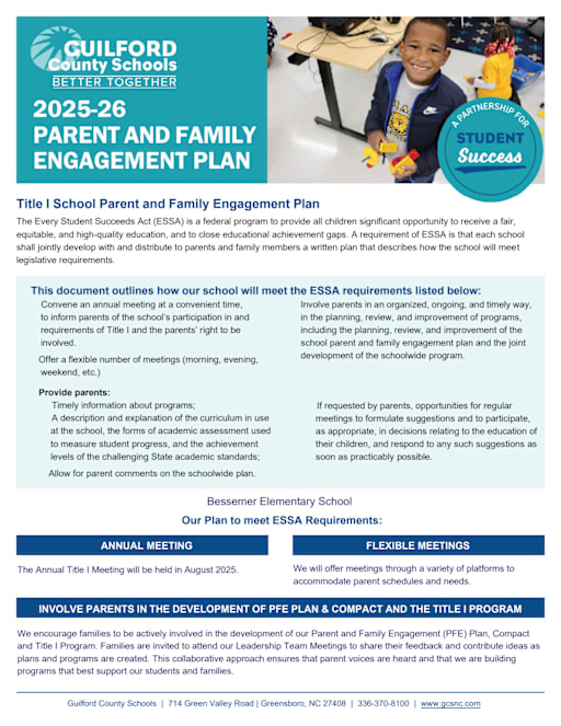 Parent and Family Engagement Documents