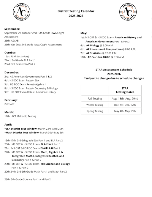 act dates 2025 25 pdf