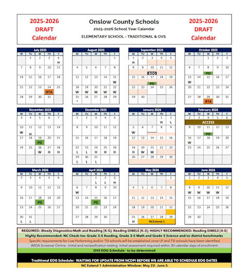 Calendar - Woodland Elementary School