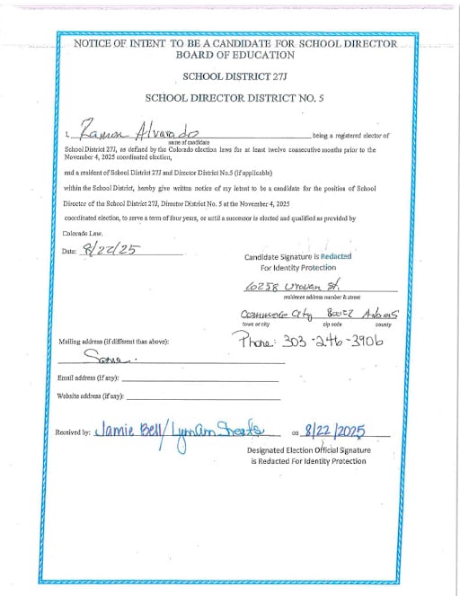 2025 Board Election - 27J Schools