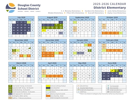 School Calendar - Gardnerville Elementary