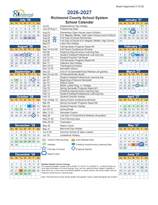 Academic Calendar 26-27