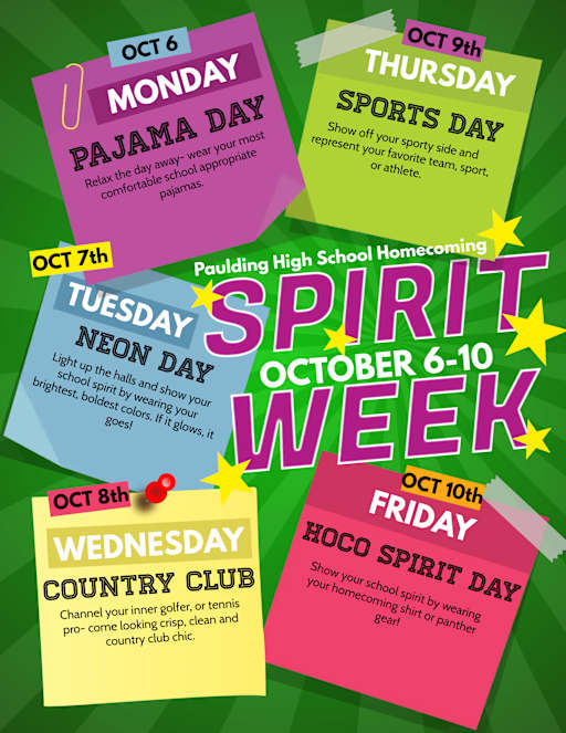 Homecoming Spirit Week 2025 | Post Detail Homecoming Spirit Week 2025 | Post Detail