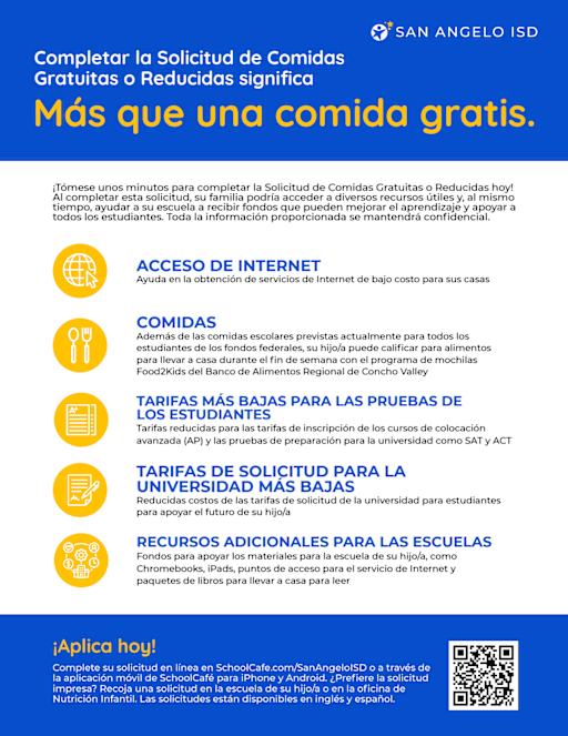 FreeReducedMealApplicationFlyer2025Spanish (PDF)