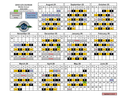 A/B Calendar - Galena Park Middle School