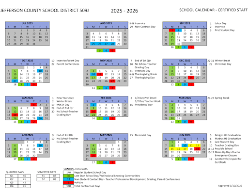 Calendar - Jefferson County School District 509J
