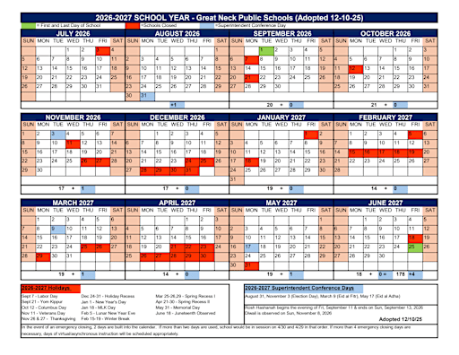 2026-27 OVERVIEW CALENDAR - Great Neck Union Free School ...