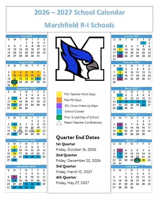 Calendar - Marshfield R-I Schools
