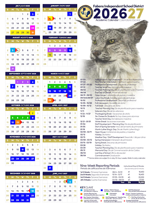 Fabens ISD Academic Calendar - Fabens Independent School ...