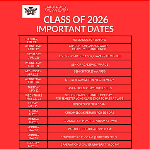 Class of 2026 - Important Dates - Updated | News ...