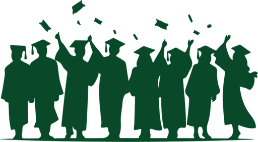 Dark Green Graduation Background