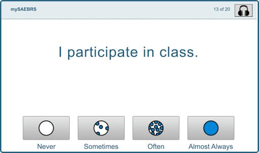 I participate in class