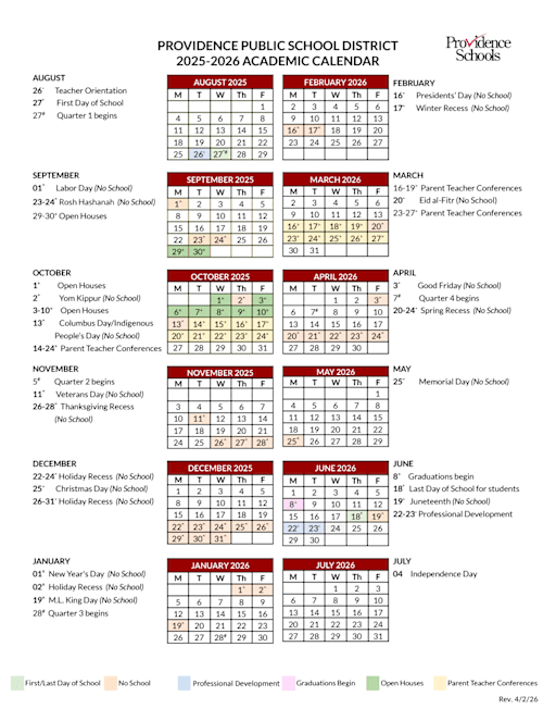 Academic Calendar 2024-2025