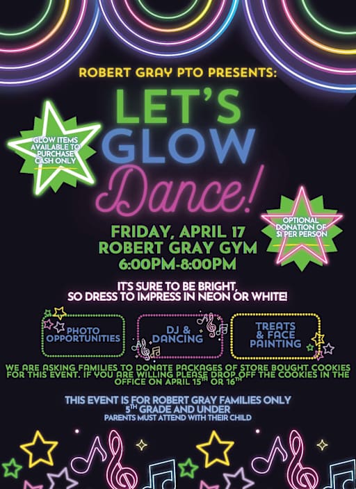 PTO Presents: Let's Glow Dance! - April 17th, 2026 | Post Detail PTO Presents: Let's Glow Dance! - April 17th, 2026 | Post Detail