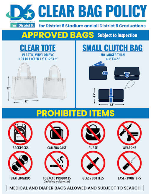 Clear Bag Policy for Stadium Events - Greeley-Evans School District 6