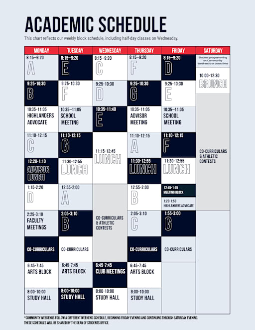 Calendar - The Frederick Gunn School
